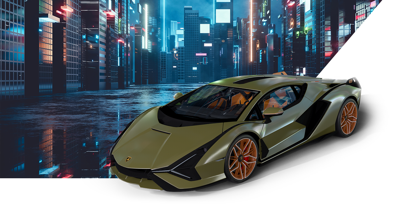 Elektro-Rutschauto Lamborghini Sian 4X4, blau, 12 V, 2,4 GHz