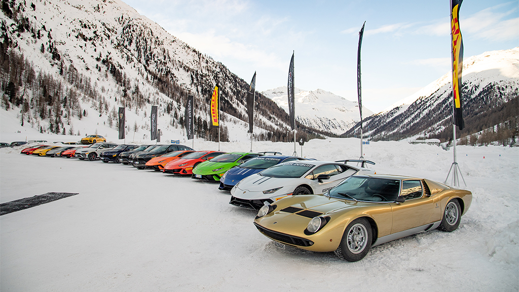 Lamborghinis Dance on the Snow at Accademia Neve in Livigno