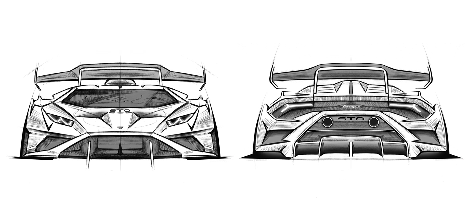 Outline Drawing Super Car Lamborghini Aventador Stock Vector (Royalty Free)  1735406018 | Shutterstock