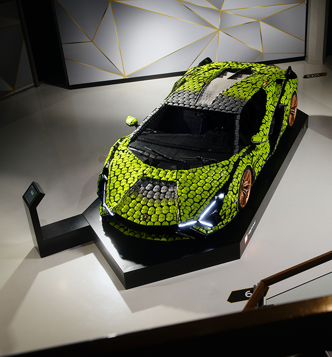 Automobili Lamborghini builds dream cars, also with LEGO® Technic™ −  Life−size Lamborghini Sián FKP 37 created from over 400,000 LEGO® elements