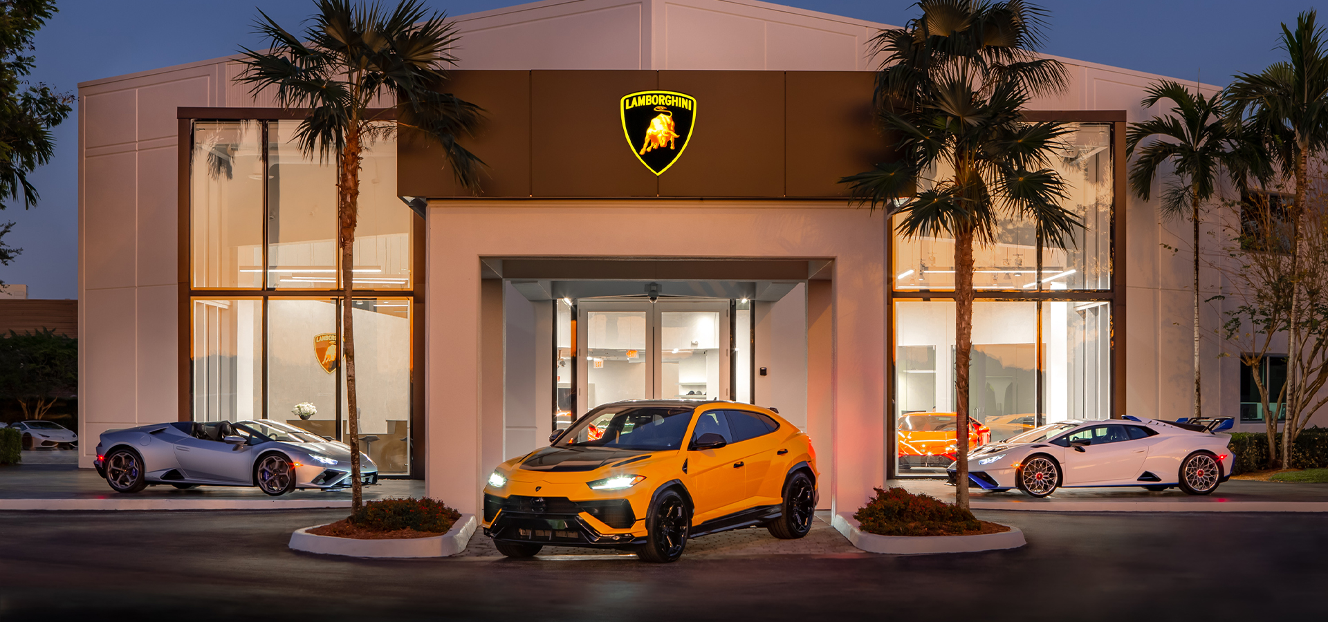 Newly designed Lamborghini showroom in US